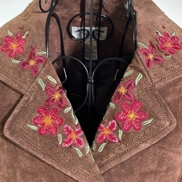 Chadwick's | Brown Embroidered Suede Jacket - Picture 3 of 6